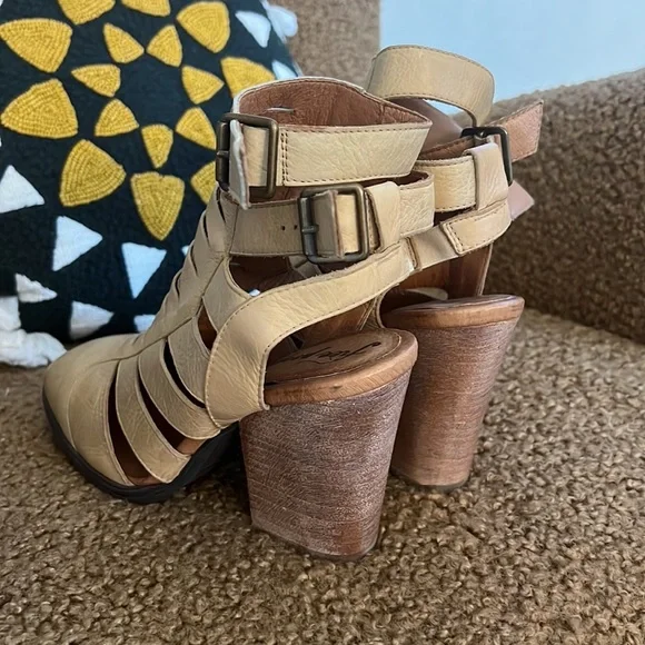 EUC FREE PEOPLE Ankle buckled platform Sandals - Picture 2 of 3